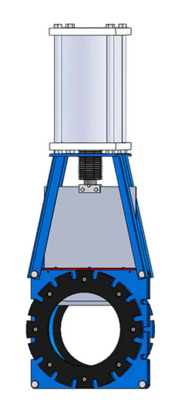 válvula guilhotina flangeada