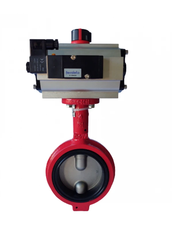 válvula de borboleta com atuador pneumático